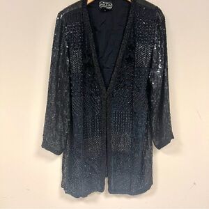 Joseph Le Bon beaded and sequined longline jacket. M